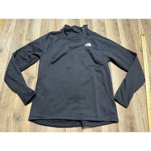 The North Face Sweaters Womens L Black Fleece Side Zip Mock Neck Long Sleeve
